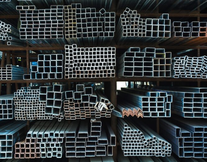 Large steel factory warehouse