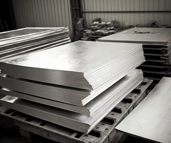 large metal sheets lying in stock of aluminum industry factory large metal sheets lying in stock of aluminum industry factory